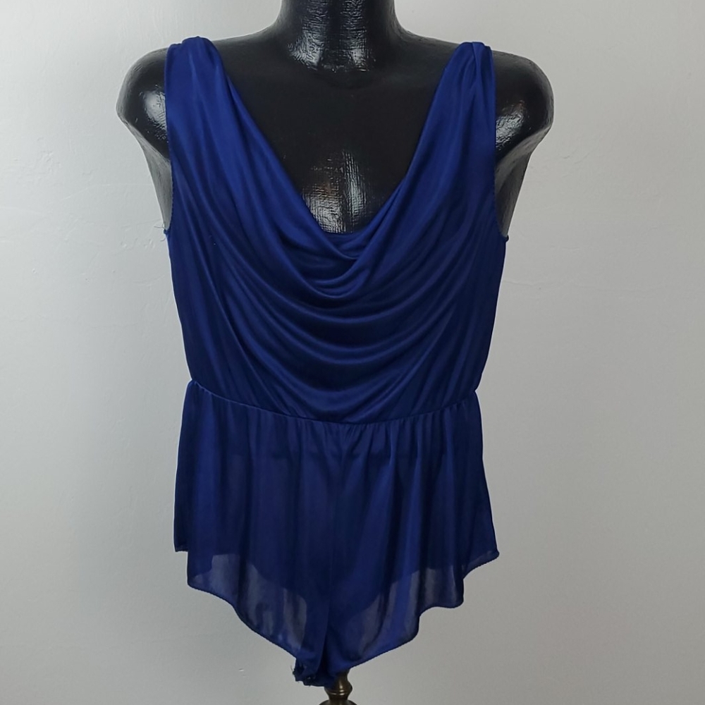 Vintage John Kloss for Cira draped bodysuits blue women size M